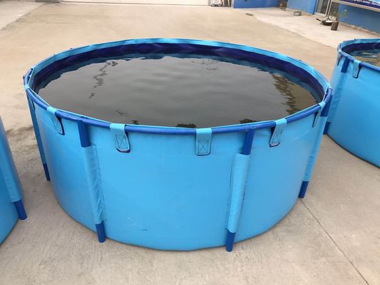 3000L 1.2MM টারপুলিন ফিশ ট্যাঙ্ক ফোল্ডেবল এবং মেটাল ফ্রেম সঙ্গে ভাঁজযোগ্য মাছ পুকুর প্লাস্টিক ট্যাংক
