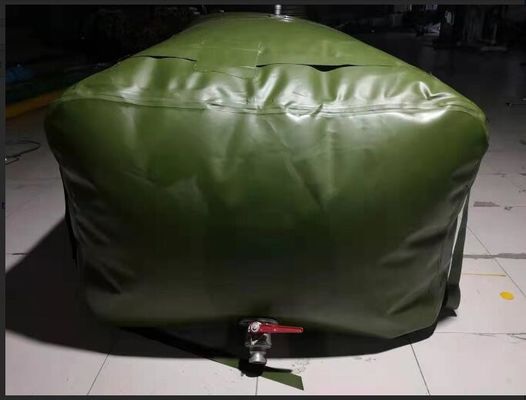 জ্বালানীর জন্য 3500L ভাঁজযোগ্য ব্লেজার ট্যাংক, অ্যাম্রি গ্রিন উচ্চ শক্তি TPU তরল ধারণ জ্বালানীর ব্লেজার