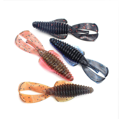চিংড়ি বায়োনিক সিলিকন কৃমি নরম ফিশিং Lures 12 রঙ 8CM 4.5g 10PCS / ব্যাগ