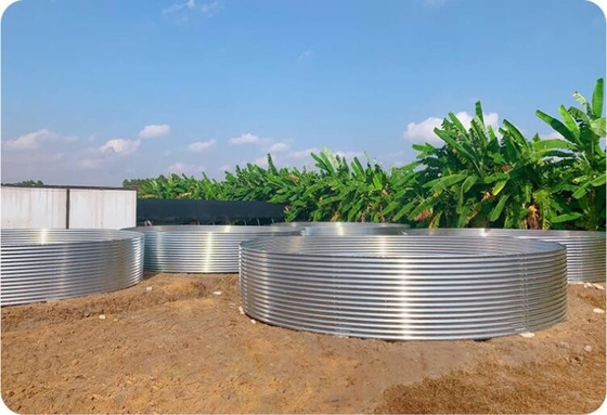 গ্যালভানাইজড শীট অ্যাকোয়ারিয়াম টারপোলিন মাছ প্রজনন ট্যাংক 30M ব্যাসার্ধ বড়