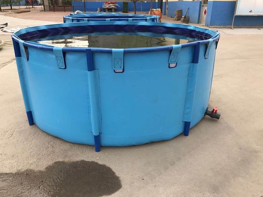 3000L 1.2MM টারপুলিন ফিশ ট্যাঙ্ক ফোল্ডেবল এবং মেটাল ফ্রেম সঙ্গে ভাঁজযোগ্য মাছ পুকুর প্লাস্টিক ট্যাংক