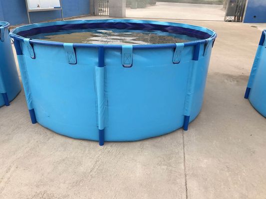 3000L 1.2MM টারপুলিন ফিশ ট্যাঙ্ক ফোল্ডেবল এবং মেটাল ফ্রেম সঙ্গে ভাঁজযোগ্য মাছ পুকুর প্লাস্টিক ট্যাংক