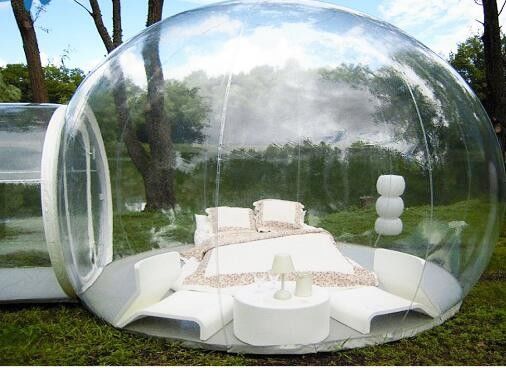 পরিষ্কার inflatable বুদ্বুদ তাঁবু inflatable ডাবল সেলাই পরিষ্কার ক্যাম্পিং তাঁবু inflatable পার্টি তাঁবু