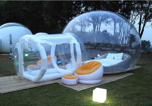 পরিষ্কার inflatable বুদ্বুদ তাঁবু inflatable ডাবল সেলাই পরিষ্কার ক্যাম্পিং তাঁবু inflatable পার্টি তাঁবু
