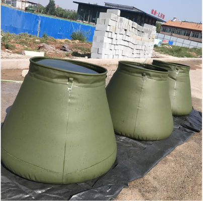 উচ্চ-ফ্রিকোয়েন্সি 5000L টারপুলিন ওয়াটার ট্যাঙ্ক আর্মি সবুজ সামরিক জল সঞ্চয় ট্যাঙ্ক