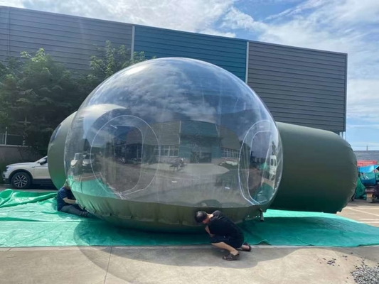 কাস্টম ডিজাইন গৃহীত inflatable বুদ্বুদ তাঁবু পণ্য আকার 5M প্লাস্টিকের টাইপ পরিষ্কার