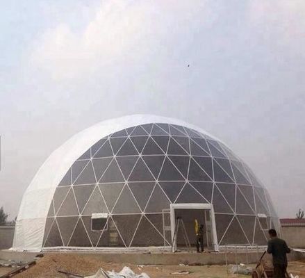 16M ব্যাসাকার পিভিসি জিওডেসিক গম্বুজ তাঁবু বহিরঙ্গন হোটেল ইগলু পার্টি তাঁবু বড় প্রদর্শনী গম্বুজ তাঁবু