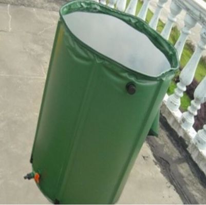 নমনীয় 100L ভাঁজযোগ্য পিভিসি ওয়াটার বিট রেইন ব্যারেল গার্ডেন রেইন ওয়াটার সংগ্রাহকের জন্য