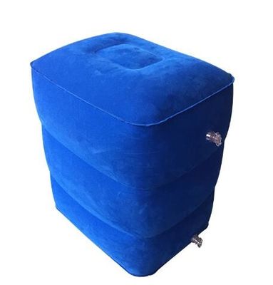 পোর্টেবল পিভিসি এবং ফ্লকিং ফুট কুশন inflatable footrest বালিশ
