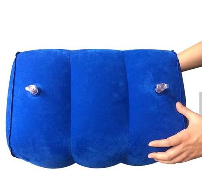 পোর্টেবল পিভিসি এবং ফ্লকিং ফুট কুশন inflatable footrest বালিশ