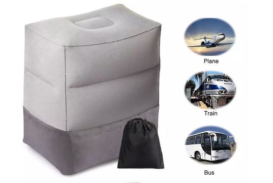 পোর্টেবল পিভিসি এবং ফ্লকিং ফুট কুশন inflatable footrest বালিশ