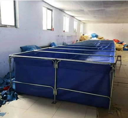 10000L টারপুলিন ওয়াটার ট্যাঙ্ক স্বয়ংক্রিয় স্ট্যান্ড ভাঁজযোগ্য প্লাস্টিকের মাছ পুকুর টারপুলিন মাছ চাষ