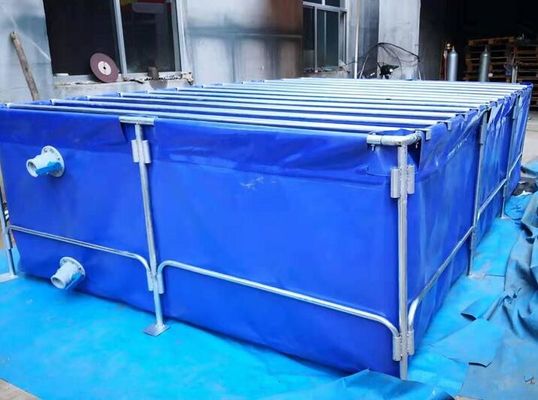 10000L টারপুলিন ওয়াটার ট্যাঙ্ক স্বয়ংক্রিয় স্ট্যান্ড ভাঁজযোগ্য প্লাস্টিকের মাছ পুকুর টারপুলিন মাছ চাষ