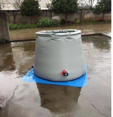ধূসর নমনীয় পেঁয়াজ আকৃতি 1.2MM টারপোলিন ওয়াটার ট্যাঙ্ক পোর্টেবল ওয়াটার ট্যাঙ্ক ওয়াটার হোল্ডিং ট্যাঙ্ক