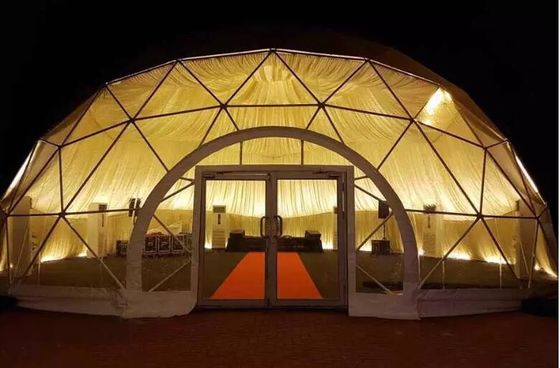 বড় মেটাল ফ্রেম 10m 15m 20m 25m পার্টি বিয়ের অনুষ্ঠান বড় গম্বুজ তাঁবু গম্বুজ পার্টি তাঁবু