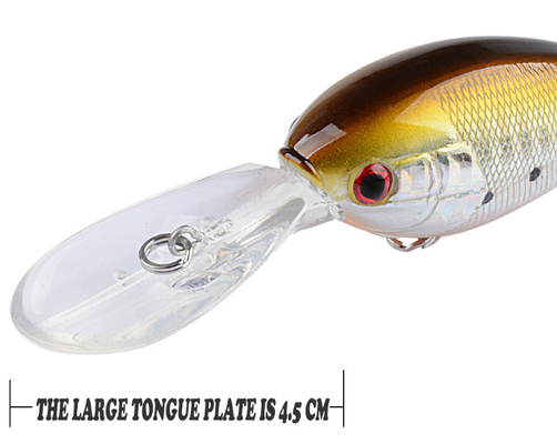 12.5G 10CM রক ফ্যাট সালমন বেট 4 প্লাস্টিকের প্রলোভন সমুদ্র মাছধরা জন্য হার্ড