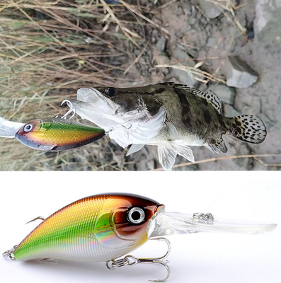 12.5G 10CM রক ফ্যাট সালমন বেট 4 প্লাস্টিকের প্রলোভন সমুদ্র মাছধরা জন্য হার্ড