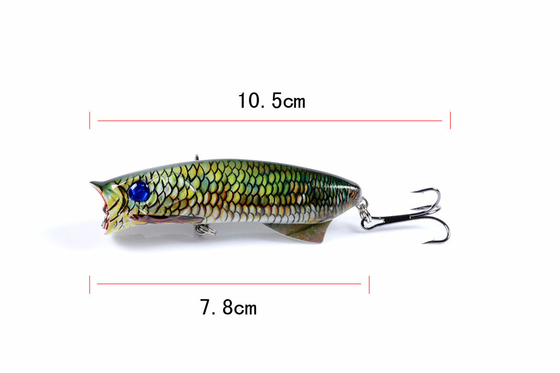 ভাসমান পানি ভুয়া প্রলোভন ঢেউ আরোহণ 7.8cm / 11.5g জলের পৃষ্ঠ