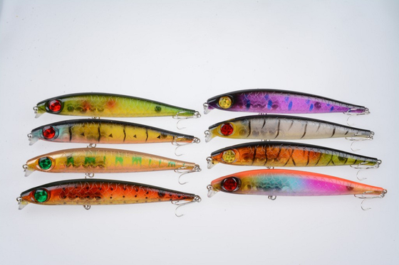 8 রং 17.50CM/39.20g 2# হুকস পার্ক, ক্রুসিয়ান, কাল্টার অ্যালবার্নাস বিগ মিনো ডাল সাগর মাছ ধরার টোপ