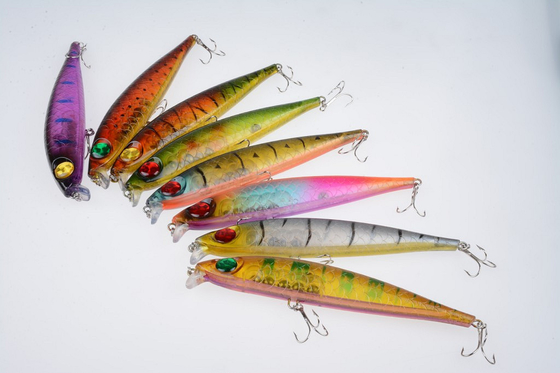 8 রং 17.50CM/39.20g 2# হুকস পার্ক, ক্রুসিয়ান, কাল্টার অ্যালবার্নাস বিগ মিনো ডাল সাগর মাছ ধরার টোপ