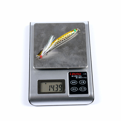 6 রঙ 10CM/14.4G 6#হুকস পার্ক,ক্যাটফিশ প্লাস্টিকের হার্ড বেট ডুবে যাওয়া পেন্সিল মাছ ধরার প্রলোভন