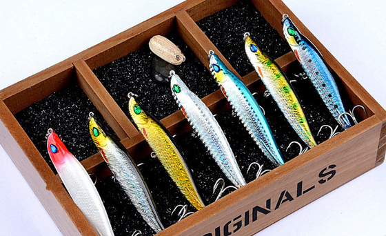 7 রঙ 9/.5CM/17G 6#*2হুকস সাগর নদী লং শট প্লাস্টিক হার্ড বেট ডুবে যাওয়া পেন্সিল মাছ ধরার প্রলোভন