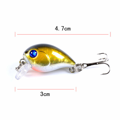 10 রঙ 3CM/3.1g 10#হুক 3D চোখ প্লাস্টিক হার্ড বেট 0.10m-0.3M ভাসমান ক্র্যাঙ্ক মাছ ধরার প্রলোভন