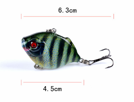 8 রঙ 4.5CM/8.8g 10# হুক পূর্ণ সাঁতার স্তর লং শট হার্ড বেট পেইন্টড ভিআইবি মাছ ধরার প্রলোভন