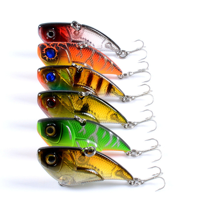 শট ভিআইবি মাছ ধরার ডাল 6 রং 5.3CM/14.30g 10 # হুক