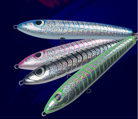 4 রঙ 20CM/90g 3D চোখ সলিড কাঠের বেট ট্রিপল হুক 0.1-0.3m ভাসমান কাঠের পেন্সিল মাছ ধরার প্রলোভন