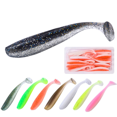 14 রঙ 6CM/1.6g 20PCS/Bag Mullet Fish Bait Dragonfly Sinking PVC Soft Baits মাছ ধরার প্রলোভন