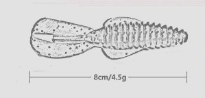 চিংড়ি বায়োনিক সিলিকন কৃমি নরম ফিশিং Lures 12 রঙ 8CM 4.5g 10PCS / ব্যাগ