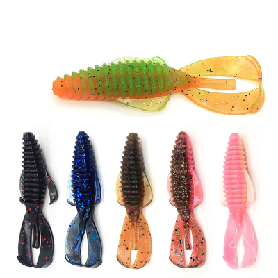 চিংড়ি বায়োনিক সিলিকন কৃমি নরম ফিশিং Lures 12 রঙ 8CM 4.5g 10PCS / ব্যাগ